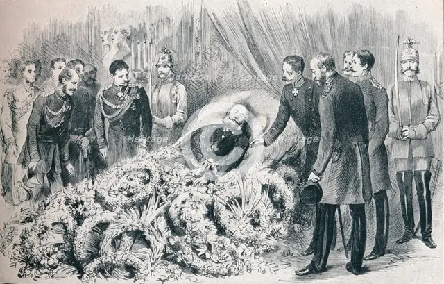 The passing of the first German Emperor: the deathbed of William I, 1888 (1911). Creator: Unknown.