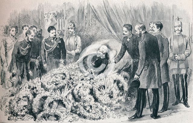 The passing of the first German Emperor: the deathbed of William I, 1888 (1911). Creator: Unknown.