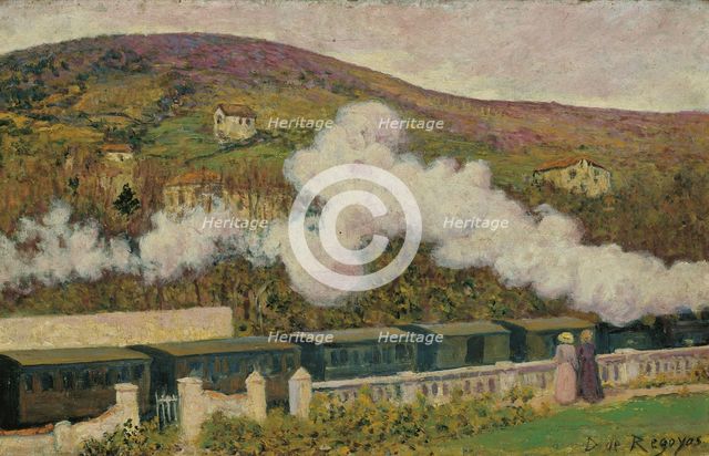The Passing of the Train. Artist: Regoyos y Valdés, Darío de (1857-1913)