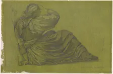 The Passing of Venus - Study of a seated Woman, 1877. Creator: Sir Edward Coley Burne-Jones