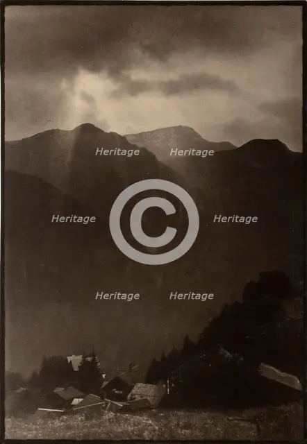 The Passing Storm, Printed 1890 circa. Creator: Paul Martin.