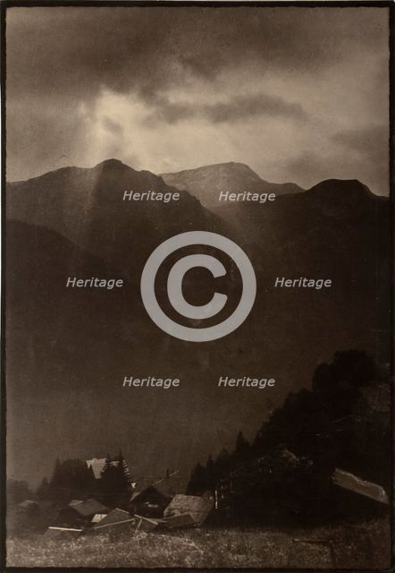 The Passing Storm, Printed 1890 circa. Creator: Paul Martin.