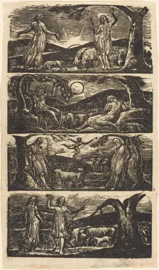 The Pastorals of Virgil, 1821. Creator: William Blake