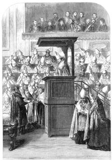 The Papal Great Council at Rome: Reading Out The Decrees, 1870. Creator: Unknown