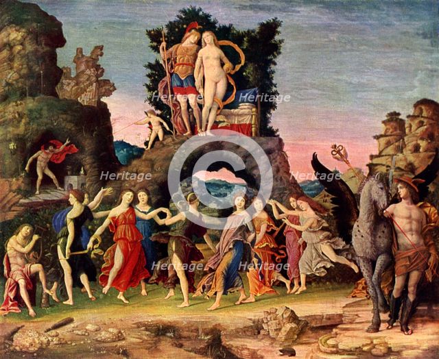 'The Parnassus: Mars and Venus', 1497, (1929). Artist: Andrea Mantegna