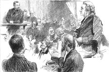 'The Parnell Commission at the Royal Courts of Justice; Cross-Examination of Captain O'Shea by Sir Creator: Unknown