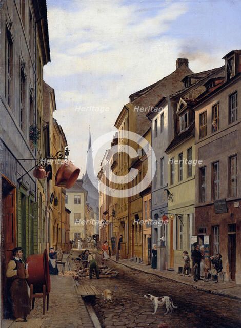 The Parochialstraße, 1831. Artist: Gaertner, Johann Philipp Eduard (1801-1877)