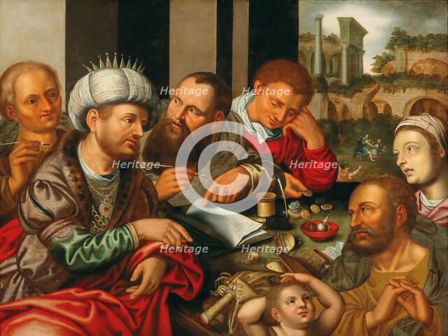 The Parable of the Merciless Creditor, Mid of 16th cen.. Creator: Hemessen, Jan Sanders, van (c. 1500-c. 1566).