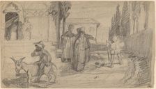 The Parable of the Miller and the Donkey, c. 1859. Creator: Elihu Vedder