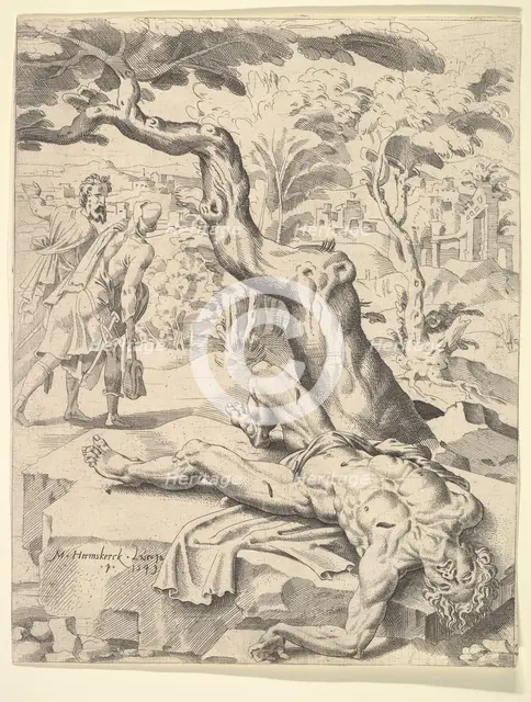 The Parable of the Good Samaritan, 1549. Creator: Dirck Volkertsen Coornhert.