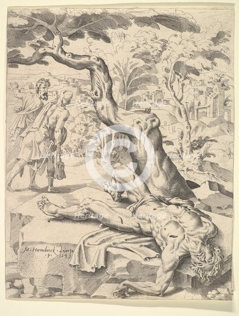 The Parable of the Good Samaritan, 1549. Creator: Dirck Volkertsen Coornhert.