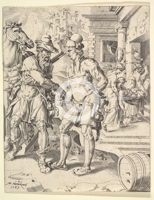 The Parable of the Good Samaritan, 1549. Creator: Dirck Volkertsen Coornhert.