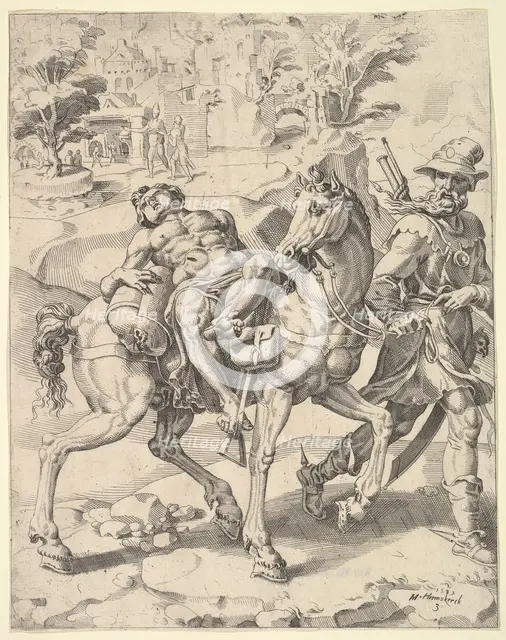 The Parable of the Good Samaritan, 1549. Creator: Dirck Volkertsen Coornhert.