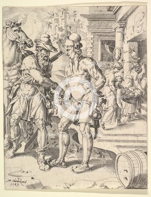 The Parable of the Good Samaritan, 1549. Creator: Dirck Volkertsen Coornhert.