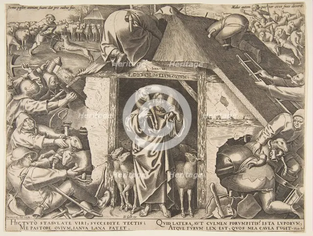 The Parable of the Good Shepherd, 1565. Creator: Philip Galle.