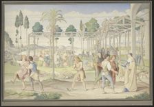 The parable of the laborers in the vineyard, Primaticcio's Garden of Vertumnus..., 1821. Creator: Johann Anton Ramboux