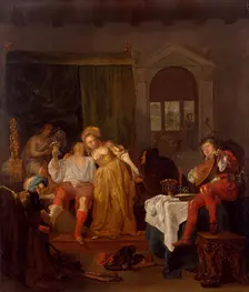 The Parable of the Prodigal Son 1640s. Creator: Metsu, Gabriel (1629-1667)