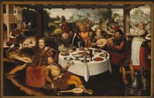 The Parable of the prodigal son. Creator: Pourbus, Frans, the Elder (1546-1581)