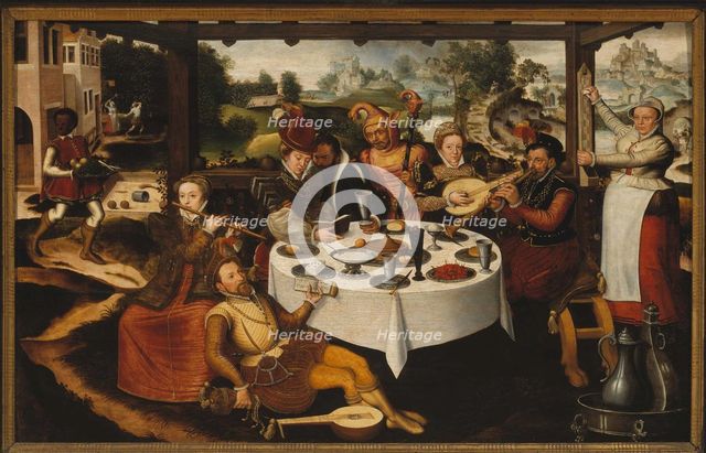 The Parable of the prodigal son. Creator: Pourbus, Frans, the Elder (1546-1581).