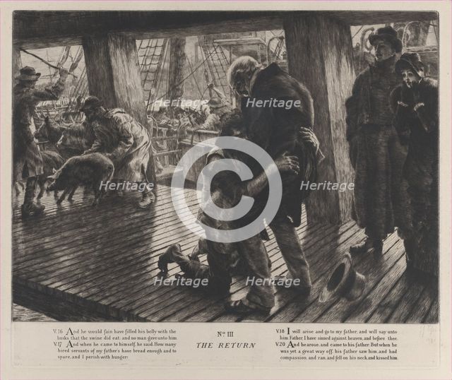 The Parable of the Prodigal Son, No. III: The Return, 1882. Creator: James Tissot.