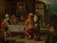 The Parable of the Rich Man and the Beggar Lazarus, 1615. Creator: Francken, Frans, the Younger (1581-1642)