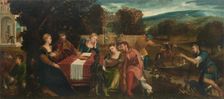 The Parable of the Rich Man and the Beggar Lazarus, c1545. Creator: Veronese (de Pitati), Bonifacio (1487-1553)