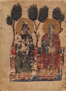 The Parable of the Rich Man and the Beggar Lazarus (Manuscript illumination from the Matenadaran Gos
