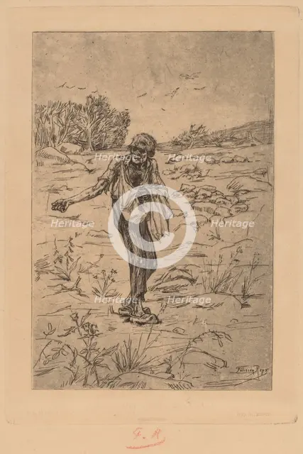 The Parable of the Sower (Le Semeur de Paraboles), 1876. Creator: Félicien Rops.