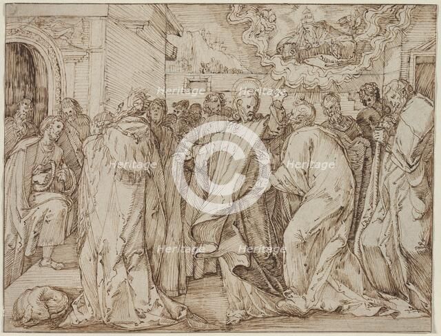 The Parable of the Tribute Money, c. 1580/1600. Creator: Master of the Egmont Albums (Dutch).