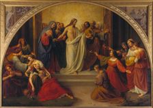The parable of the wise and foolish virgins, 1842. Creator: Wilhelm Schadow