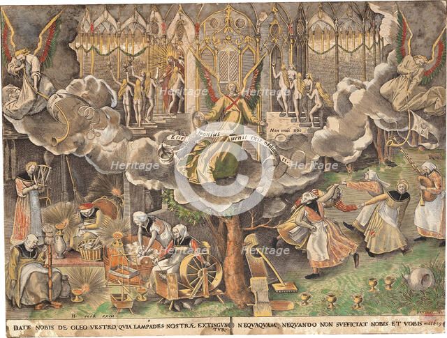 The Parable of the Wise and Foolish Virgins, c. 1560. Creator: Bruegel (Brueghel), Pieter, the Elder (ca 1525-1569).