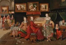 The Parable of the Wise and Foolish Virgins. Creator: Lisaert, Pieter, (IV) (1595-1629/30)