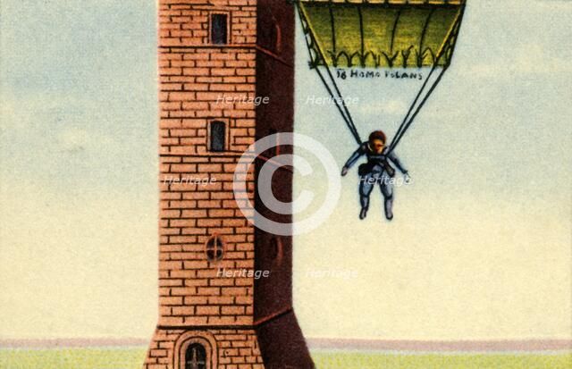 The Parachute of Fauste Veranzio, 1617, (1932).  Creator: Unknown.