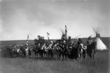 The parade, c1908. Creator: Edward Sheriff Curtis