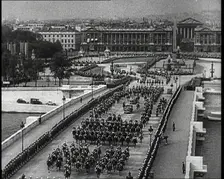 The Parade of King George VI and Queen Elizabeth Travelling South from the Place de Concorde...,1938 Creator: British Pathe Ltd