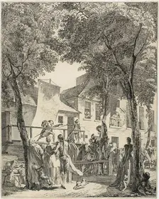 The Parade on the Boulevard, 1760. Creator: Antoine Jean Duclos