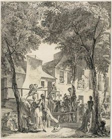The Parade on the Boulevard, 1760. Creator: Antoine Jean Duclos