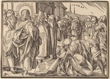 The Paralytic Healed by Christ Picks up His Pallet. Creator: Christoph Maurer