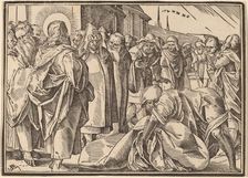 The Paralytic Healed by Christ Picks up His Pallet. Creator: Christoph Maurer