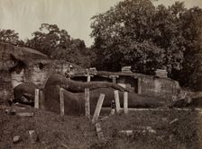 The Paranirvana of Buddha, Gal Vihara, Polonnaruva, Ceylon, 1870-1871. Creator: Joseph Lawton (British, d. 1874)