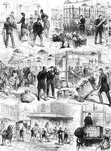 The Parcels Post - First Day: Sketches at the General Post Office, 1883. Creator: Unknown