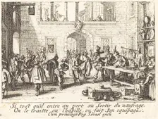The Parents Bestow Gifts, 1635. Creator: Jacques Callot