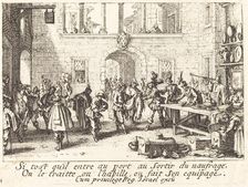The Parents Bestow Gifts, 1635. Creator: Jacques Callot