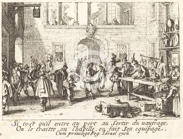 The Parents Bestow Gifts, 1635. Creator: Jacques Callot.