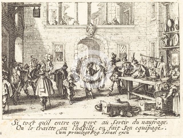 The Parents Bestow Gifts, 1635. Creator: Jacques Callot.