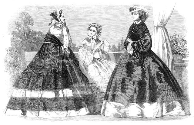 The Paris Fashions for August, 1860. Creator: Unknown.