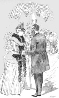 'The Paris Season - drawn by Mars; At a Charity Bazaar 1891. Creator: Mars