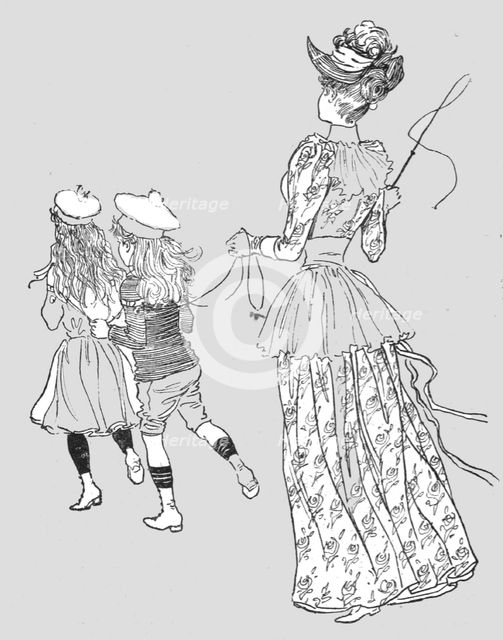 ''The Paris Season - drawn by Mars; At the Pre-Catelan - Maman plays the Driver', 1891. Creator: Mars.