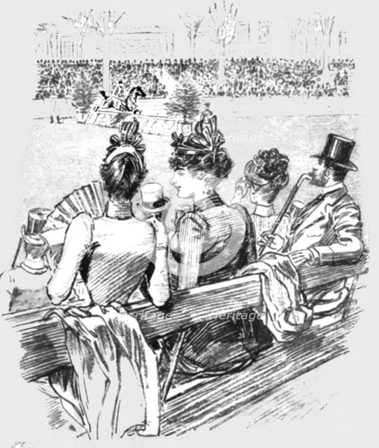 ''The Paris Season - drawn by Mars; Cup Day at the Concours Hippique', 1891. Creator: Mars.