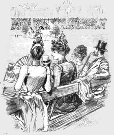 'The Paris Season - drawn by Mars; Cup Day at the Concours Hippique 1891. Creator: Mars